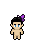 Butterfly Hair Clip - Purple shown on a Fantasy Online 2 character