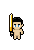 Gilded Hollow Sword shown on a Fantasy Online 2 character