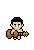 Acoustic Guitar shown on a Fantasy Online 2 character