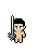 Musketeer Sword shown on a Fantasy Online 2 character