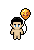 New Years 2025 Balloon shown on a Fantasy Online 2 character