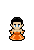 Pumpkin Spice Dress shown on a Fantasy Online 2 character