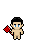 Red Plastic Sand Shovel shown on a Fantasy Online 2 character