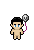 Skele Girl Balloon shown on a Fantasy Online 2 character