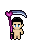 Skele Girl Scythe shown on a Fantasy Online 2 character