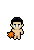 Zombie Cheerleader Orange Pom shown on a Fantasy Online 2 character