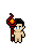 Staff of Fire shown on a Fantasy Online 2 character
