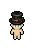 Snowman Hat shown on a Fantasy Online 2 character